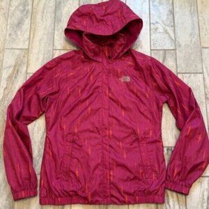 The North Face women's small pink/orange lined Windbreaker jacket